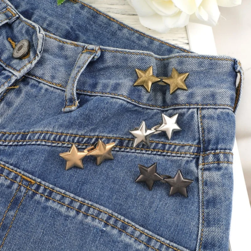 1 Stück Verstellbare Taillenschnalle Jeansknöpfe Abnehmbare Metallknöpfe Taillenverengung Kleidungszubehör Kein Nähen Erforderlich – Detail 7