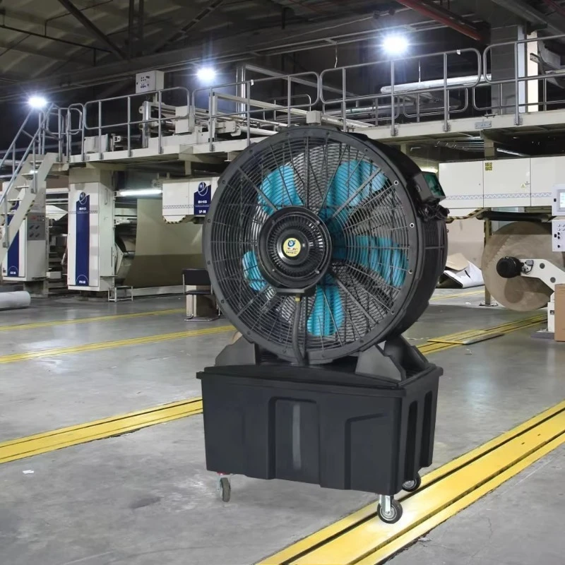 Low Noise 0.5KW 220V 50HZ High Quality PP Material Mist Mobile Fan Water Tank Portable Air Cooler Fan