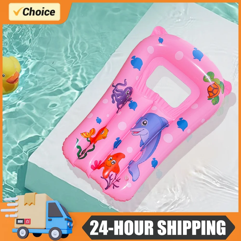 Kids Floating Surfboard Inflatable Floating Row PVC Swimming Mattress Thickened Blow Up Lounge Chair Leakproof for Kids Children