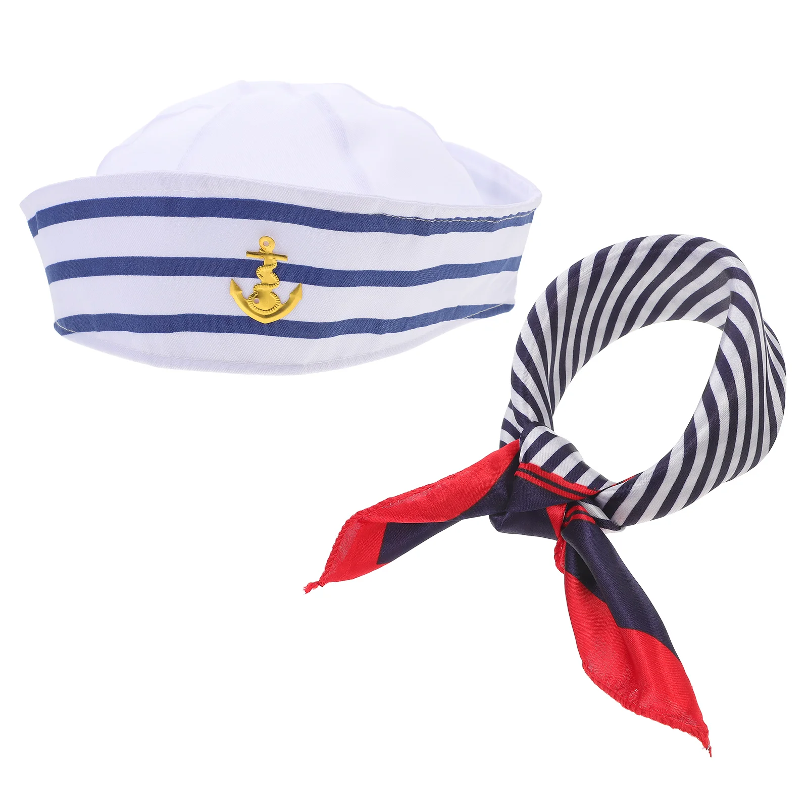 

Sailor Hat Set Yacht Outfit Captain Costume Ocean Cosplay Polyester Boat Hats Man Party