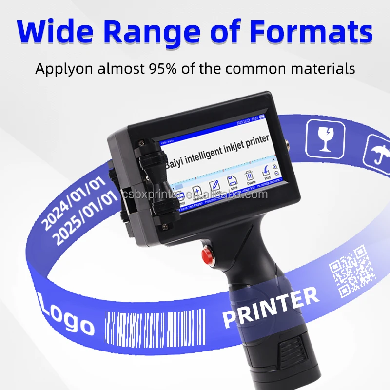 Date Logo Inkjet Coding Machine Handheld Printer Gun Impresora Portatil Food Package