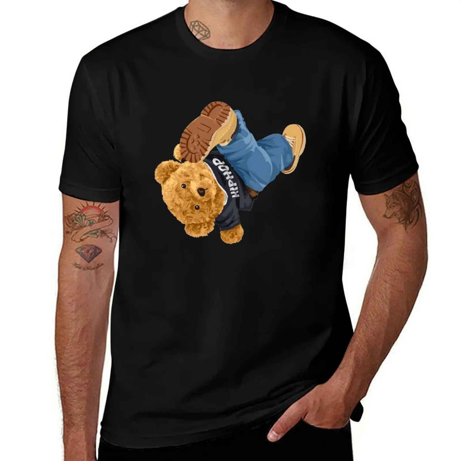 Cute Breakdance Bear - Adograble T-Shirt Durable Work Wear T-Shirt