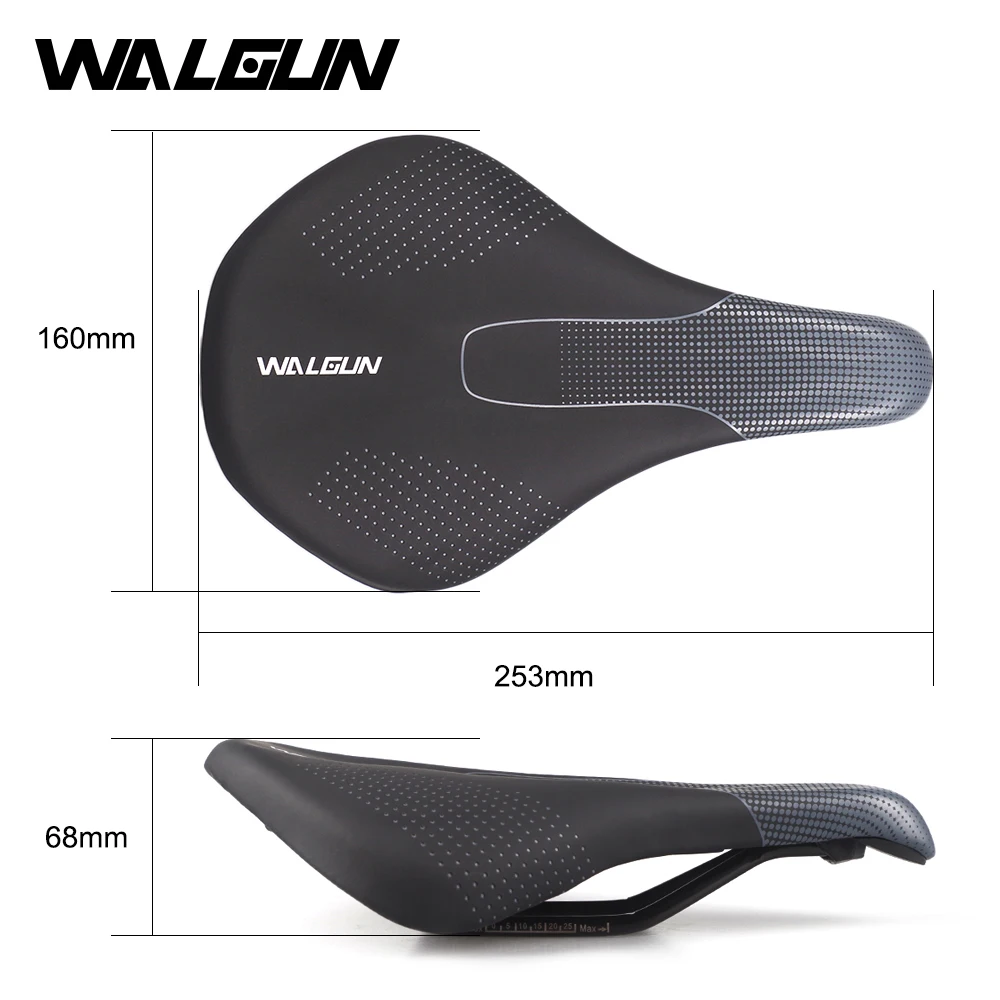 WALGUN Lightweight Road Bike Saddle 160mm for Men Women Bicycle Saddle Comfort Mtb Mountain Bike Saddle Seat Wide Racing Seat