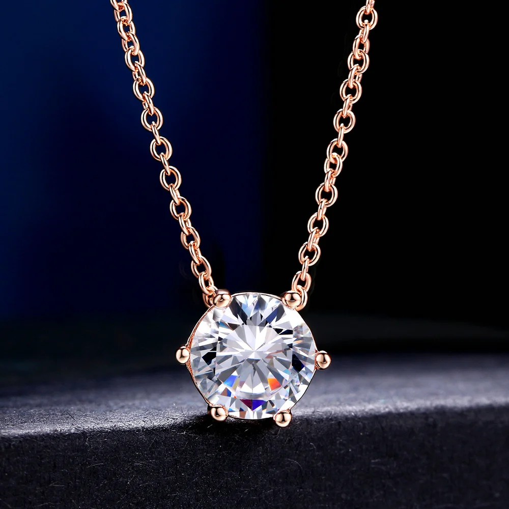 Wedding Pendant Necklaces For Women Female Shiny Zircon Bright Necklace Women\'s Chain on Neck Accessories Fashion Jewelry N431
