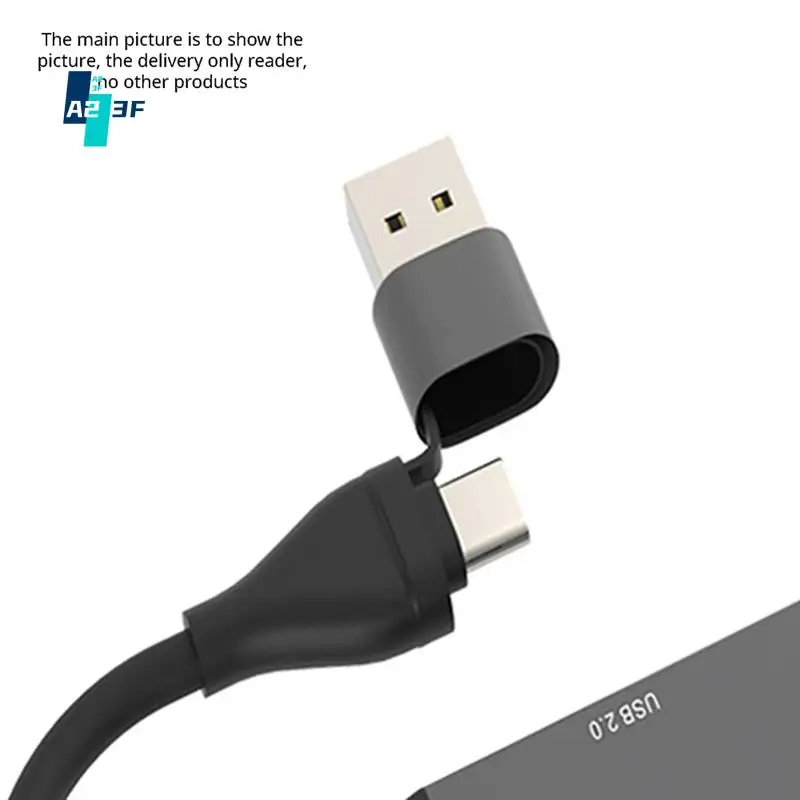 A23F-USB C Hub Multifunctional Docking Station Plug And Play Type C Docking Station USB3.0 Hub TF/SD Card Reader