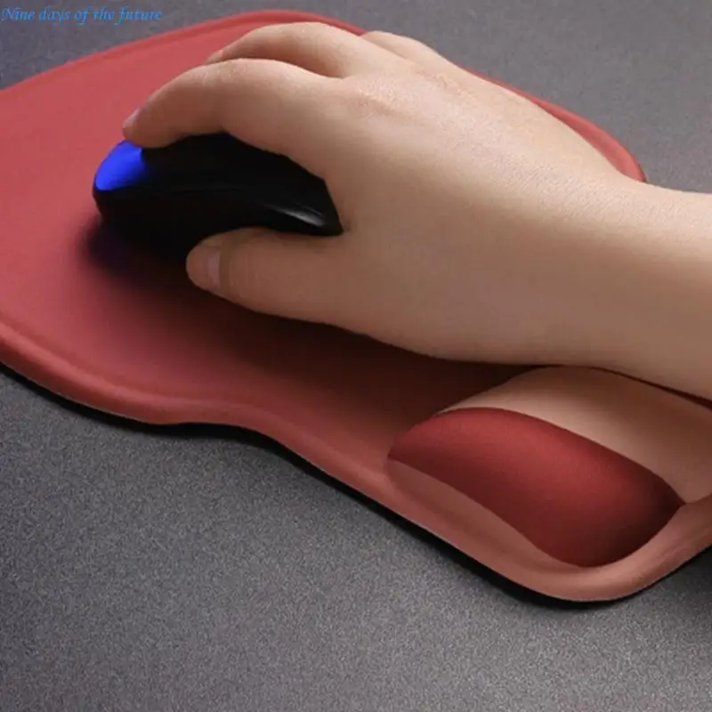 Mouse Pad Large Desk Mat with Wrist Rest Pad Wrist Support Cushion Waterproof E65A