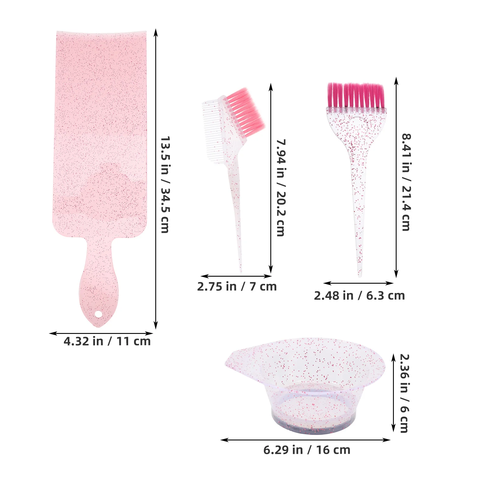 مجموعة واحدة من وعاء صبغ الشعر مع فرشاة مزدوجة الوظيفة، تأثير لامع، وعاء خلط سهل التنظيف لتطبيق الألوان