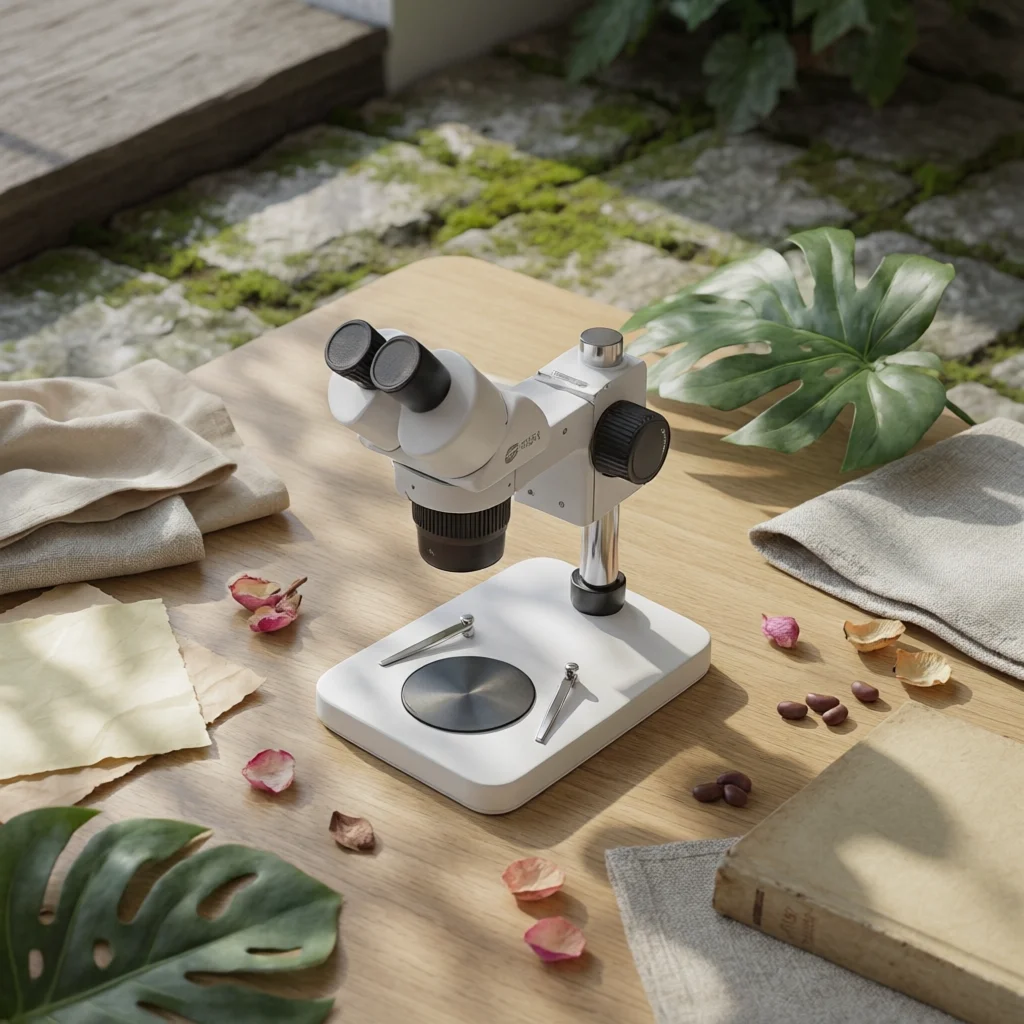 Stereo Microscope with Reversible Black and White Stage Bench-top Optical Viewer for Precise Inspection
