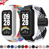 PC Case+Strap for mi band 9/8 active accessories sports Nyon bracelet correa+Protective Bumper shell Cover for Redmi band 3 2