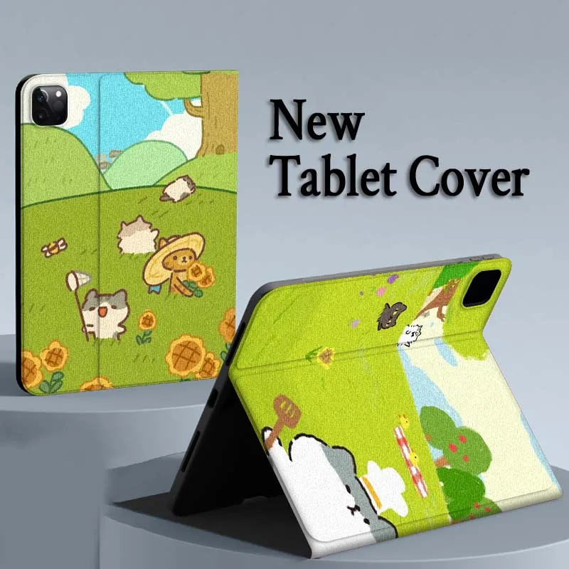 

Чехол «Сельская жизнь мелких животных» для iPad Air Mini Pro 7, 6, 5, 9,7, 11, 10,5 12,9, планшет с автоматическим режимом сна/пробуждения