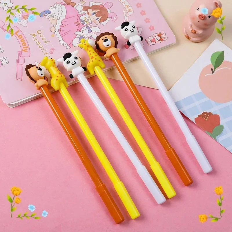 

36 Pcs Creative Fries Burgers Ice Cream Gel Pens Set Cute Stationery Student Stationery Cartoon Office Supplies