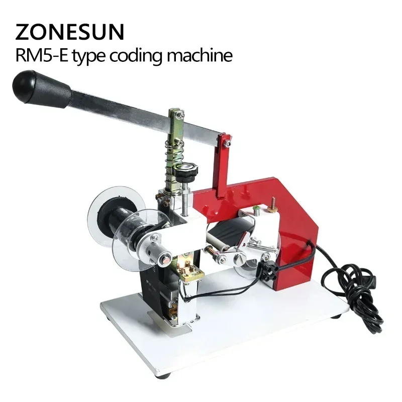 ZONESUN ZY-RM5-E Hot Ribbon Coding Machine for Date Batch Logo Printing on Various Packaging Materials