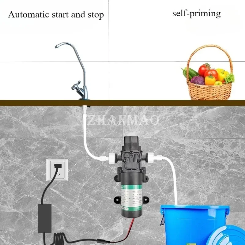 Automatic Water Bucket/Sink Self-Priming Pump DIY Washstand Electric Faucet with Auto Start/Stop Pump