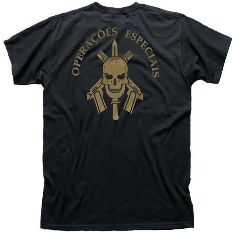 BOPE Tropa De Elite Battalion Black Men's T-shirt Short Sleeve Casual 100% Cotton O-Neck Summer Men Clothing