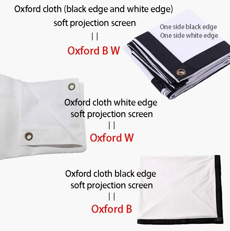 Thinyou Oxford Fabric Projection Screen Soft and Foldable 60 72 84 100 120 150 180 200 inch 4:3 Outdoor Projection Screen