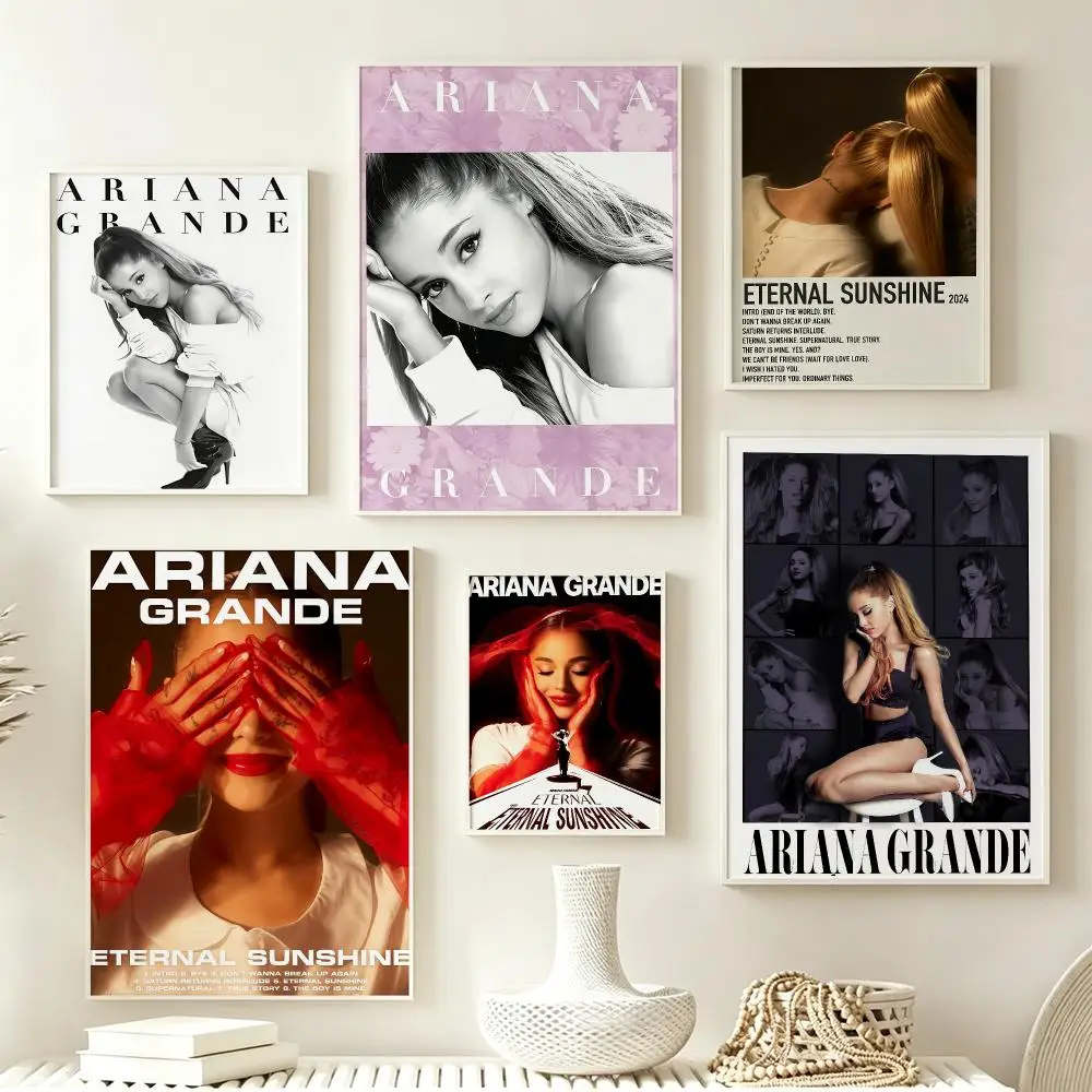 Person Ariana Grande Poster Poster Multiple Sizes  frameless Creamy Style Wall Art Home Decor For Living Room Bedroom gift