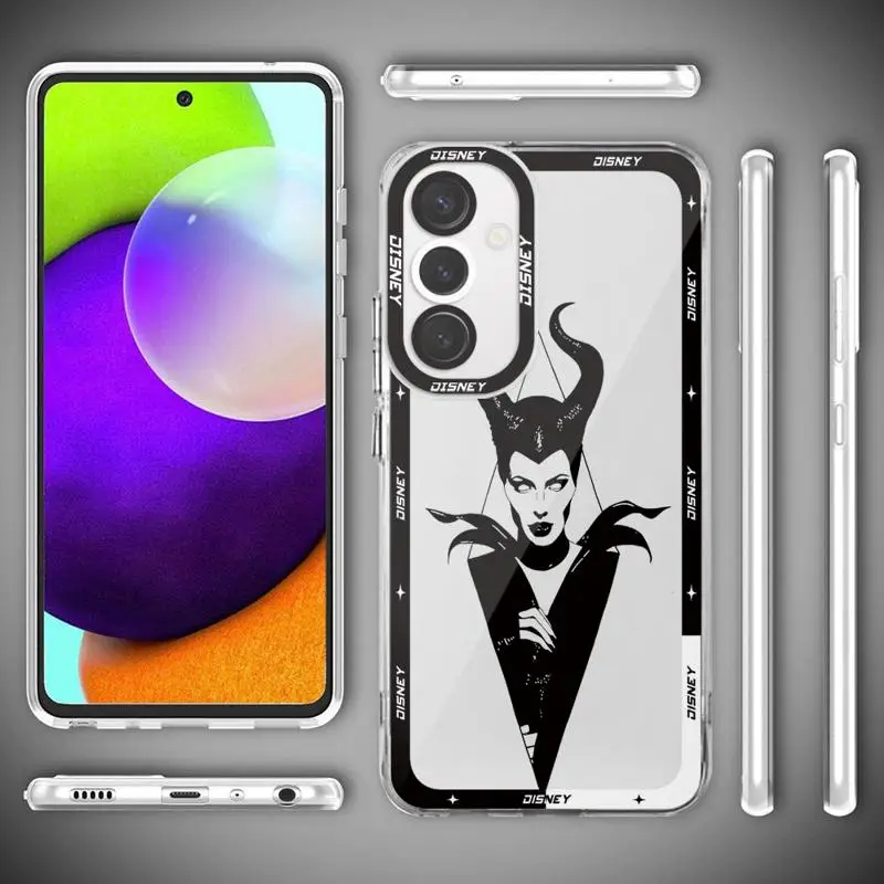 Disney Villains Case for Samsung Galaxy A54 A14 A52 A53 A12 A13 A34 A23 A33 A50 A21s A71 A32 A51 Angel Eye Clear Phone Cover