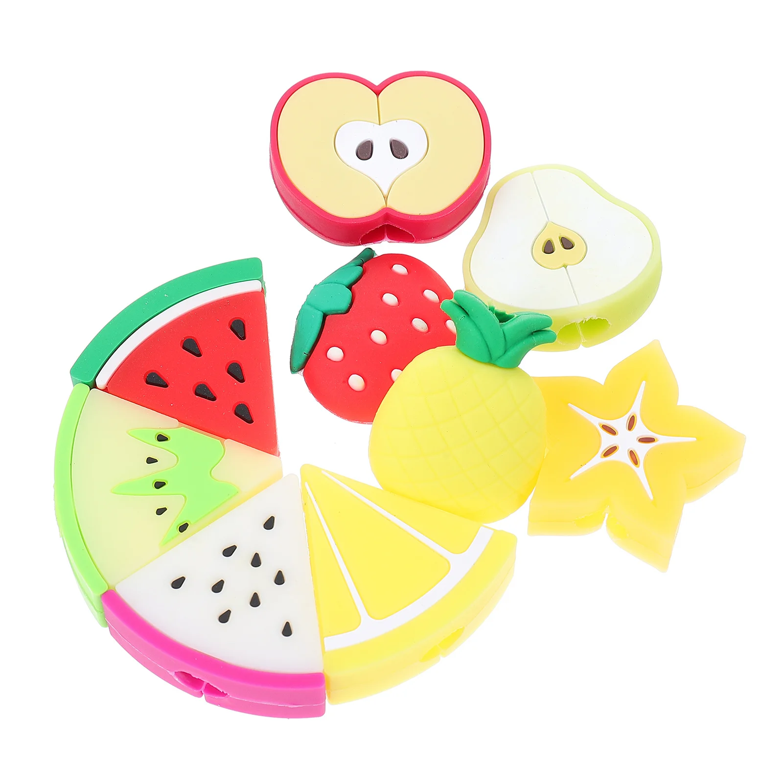 

9pcs Fruit Shaped Data Line Cover Protective Sleeve For Computer Laptop Cable Organizer Pvc Cord Protector Zero