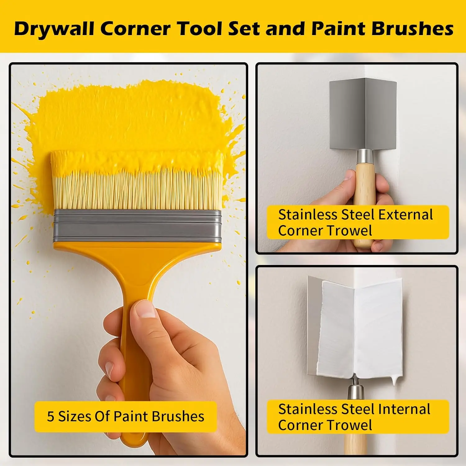 مجموعة سكاكين المعجون المكونة من 18 قطعة، سكين الحوائط الجافة، طقم الحوائط الجافة مع وعاء الطين، سكين ربط 1 بوصة 2 بوصة 3 بوصة 4 بوصة 5 بوصة 6 بوصة، سكاكين تسجيل 7 بوصة 10 بوصة 14 بوصة #5