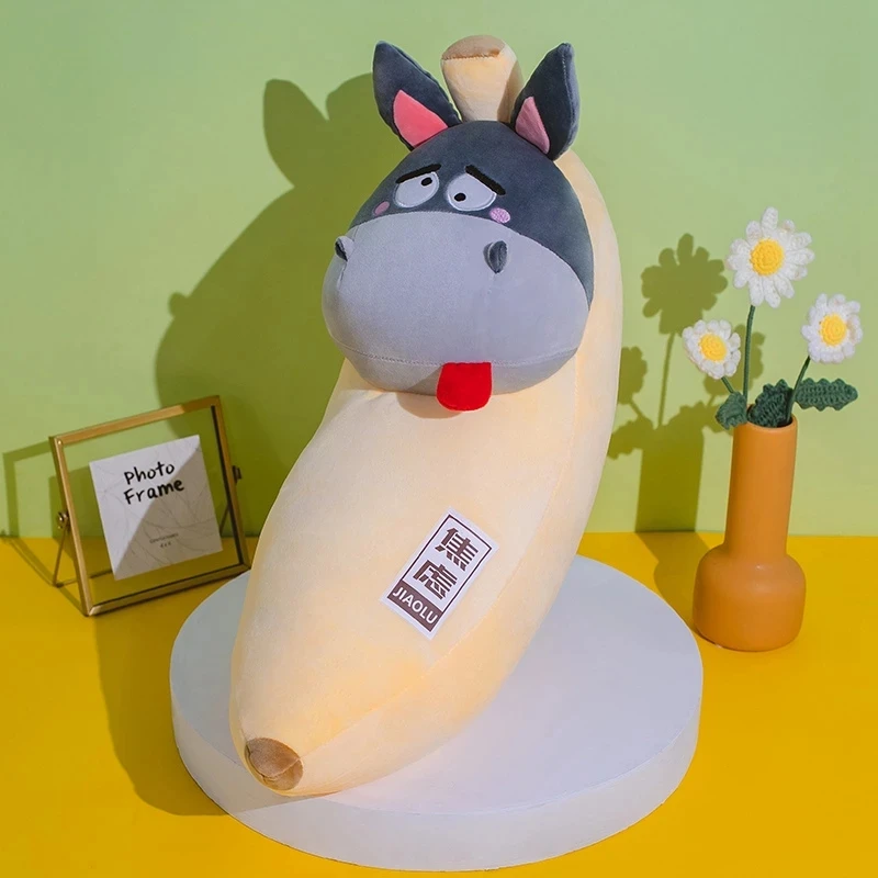 

50cm Creative Fluffly Banana Donkey Plush Pillow Soft Down Cotton Cartoon Sleeping Pillow Home Sofa Bed Decor Girl Nice Gift