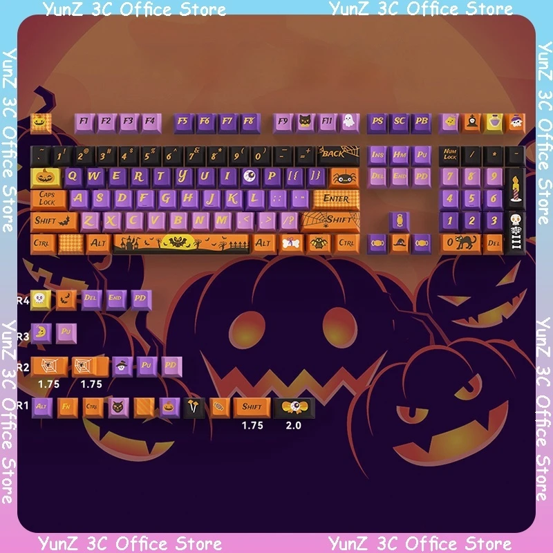 

Noppo Hot Sublimation Keycap Halloween Horror Night Original Factory High Support 6.25 Satellite Axis 75 etc
