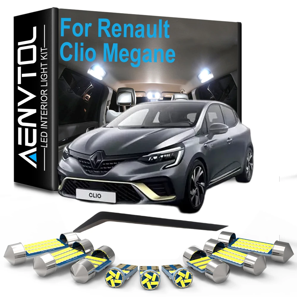 Canbus LED Interior Light Kit For Renault Clio Megane Captur Kadjar Laguna Scenic Espace Koleos Twingo II III IV MK 2 3 4