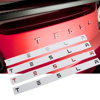 1PCS  Chrome Logo Car Rear Tailgate Sticker Emblem MODEL 3 S X Y accessories Badge Decal