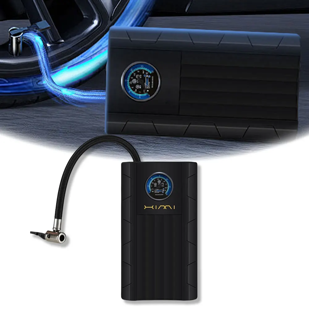 مضخة هواء لإطارات السيارة الذكية 12 فولت تضخيم بسرعة منفاخ إطارات كهربائي عالي الدقة ضاغط هواء للسيارة لإطارات دراجة السيارة