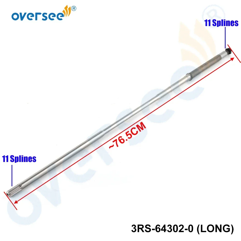 3RS-64302-0 Drive Shaft Long for Tohatsu Nissan 9.9E 15E 20E Outboard Engine 3RS643020