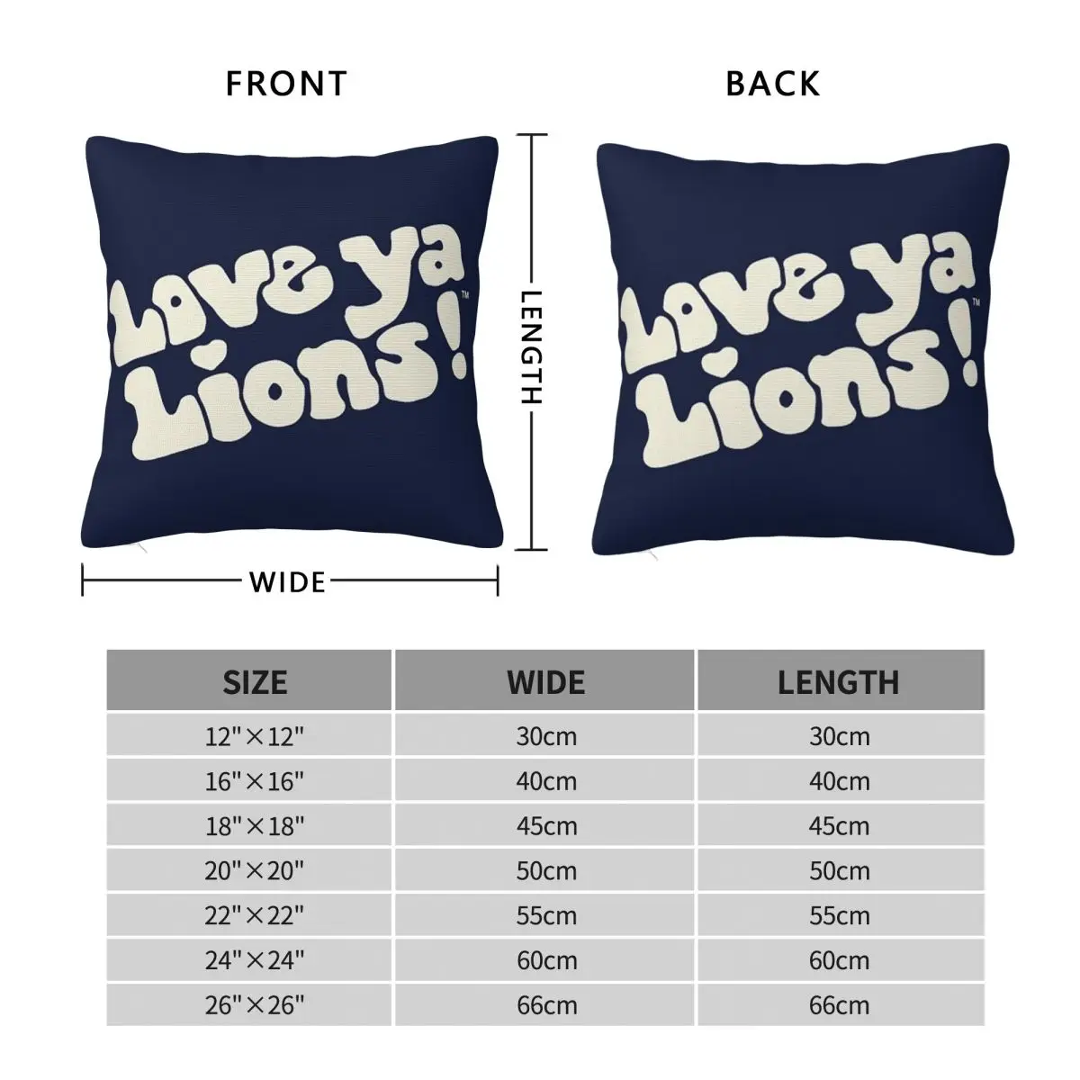 Love Ya Lions Pillowcase Polyester Linen Velvet Printed Zip Decorative Home Cushion Case