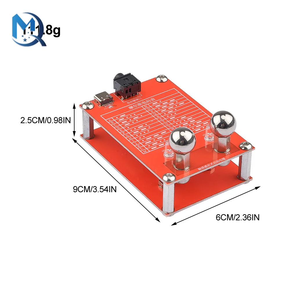 USB Type-c DC 5V CW Morse Telegraph Touch Sensitive Automatic Key Module