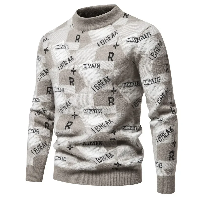 

Winter Men's New Imitation Mink Sweater Soft and Comfortable Fashion Warm Knit Sweater Man Clothes