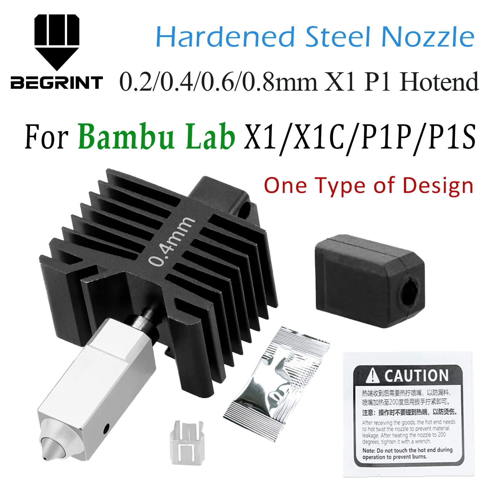 

Обновление Hotend для Bambu Lab X1 X1C P1 P1P P1S Горячая печатающая головка с термистором Керамический нагреватель bambulab X1 Детали 3D-принтера
