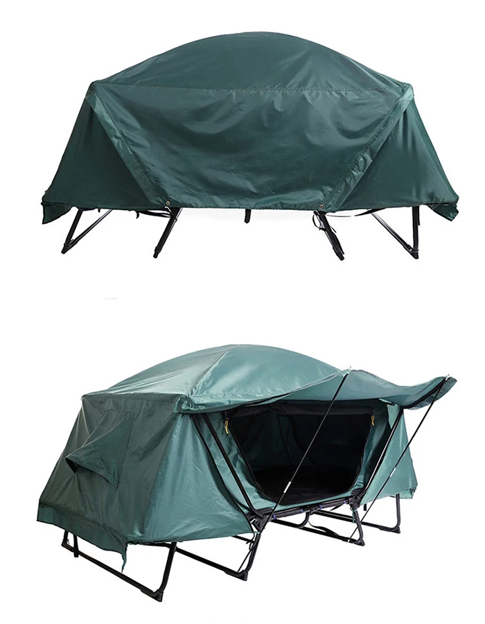 HiwobangOutdoor Thickened Oxford Cloth Warm Off-ground Tent Outdoor Single Double Storm Proof Double Camping Fishing Tent