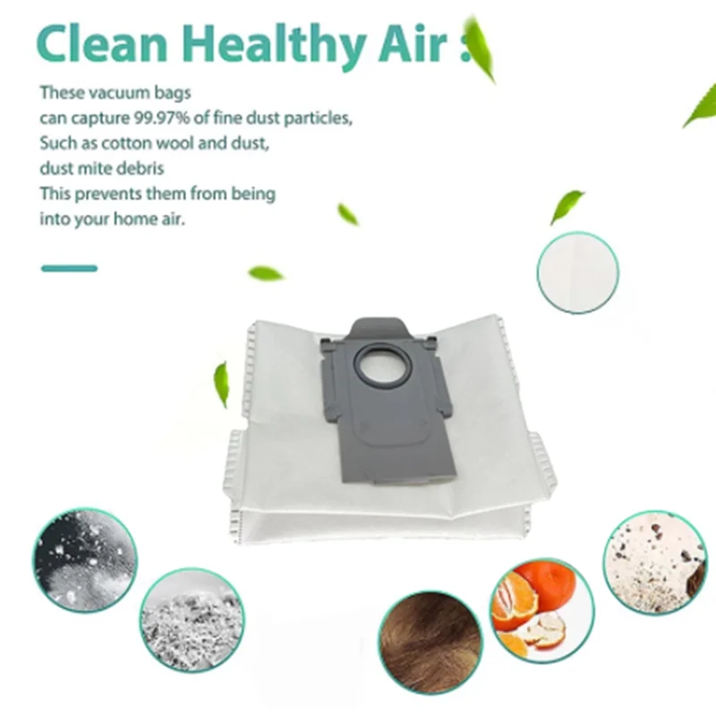 Saco de poeira para Xiaomi Roborock, Q7 Max, Q7Max Plus, T8, G10S, G10SPRO, aspirador robô, peças de reposição, 10pcs