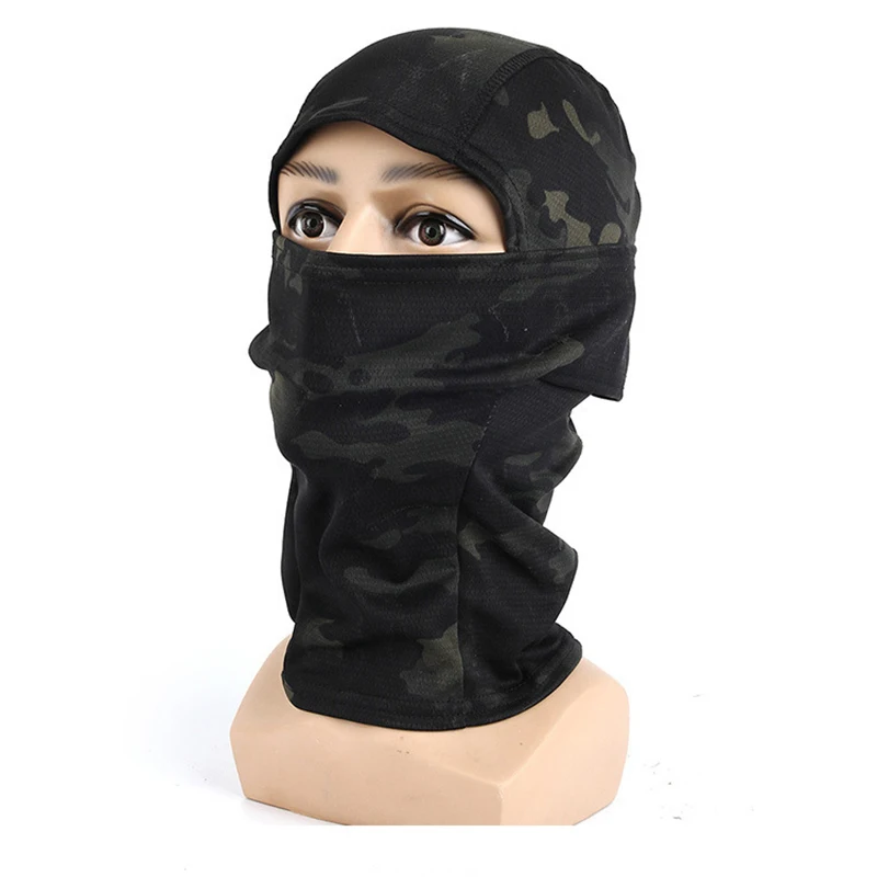 Cagoule intégrale militaire CamSolomon, masque de cyclisme, capuche de chasse, pêche en plein air, protection de l'armée, casque de sport, casquette de doublure, écharpe