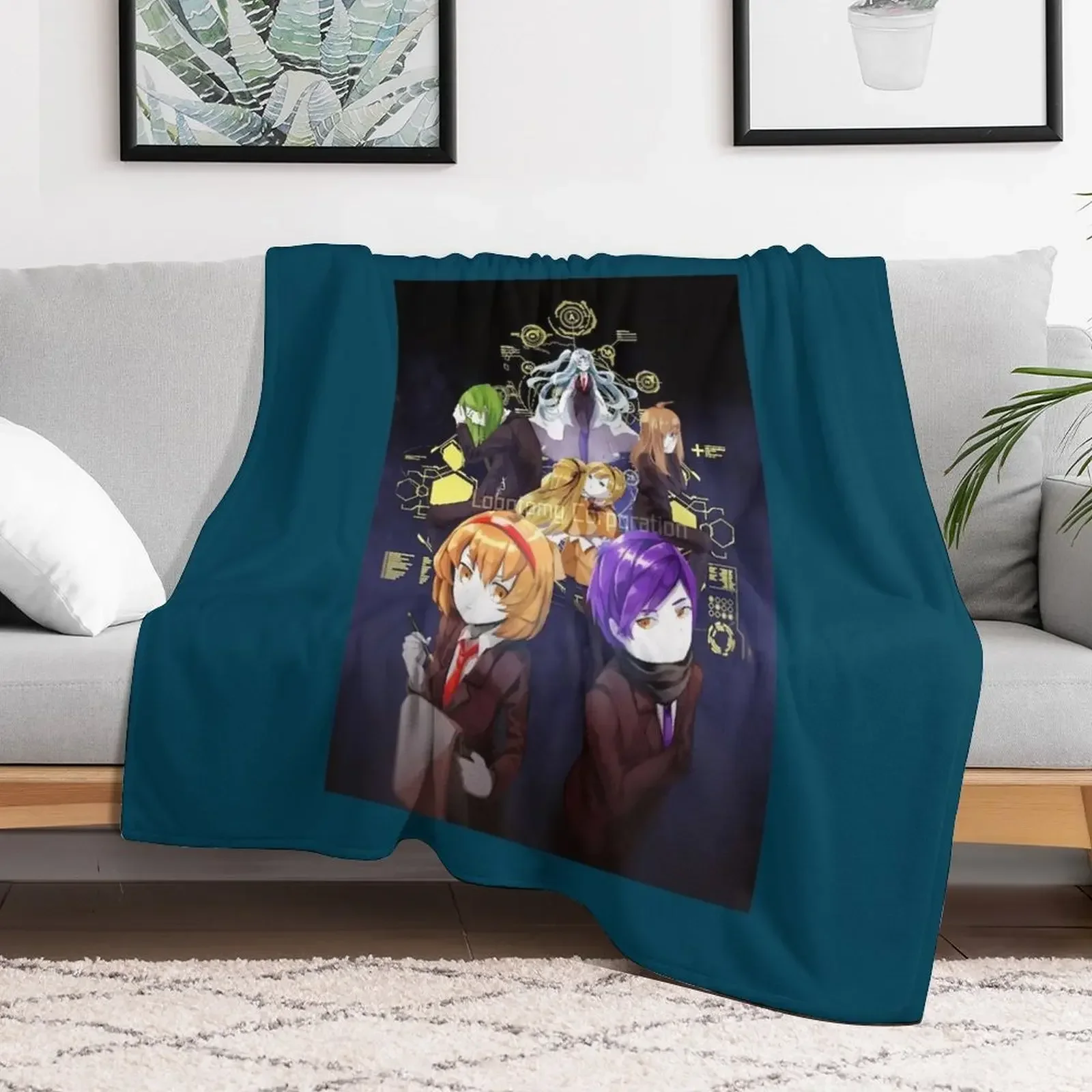

Aesthetic kawaii Lobotomy Corporation Throw Blanket wednesday Personalized Gift Decorative Sofa Blankets