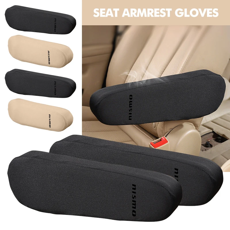 

For Nissan Car Seat Armrest Protector Cover Fabric Elbow Support Case Accessories GTR NISMO JDM Teana Skyline Kawasaki R32 R33