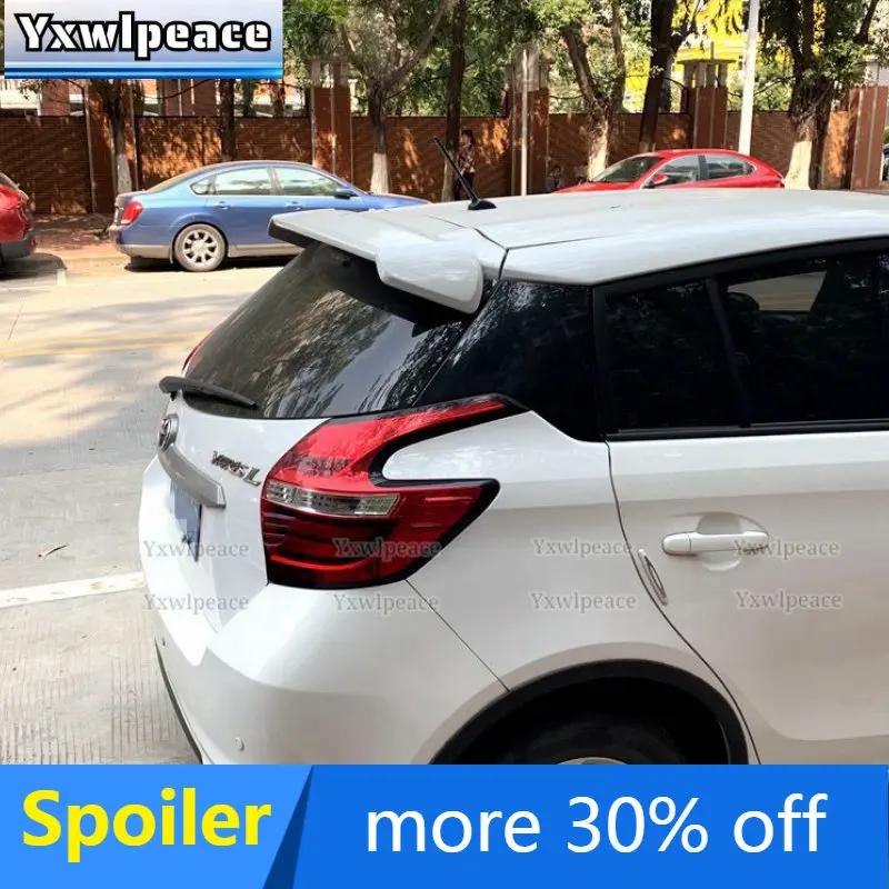 

For Toyota Yaris Spoiler 2014 - 2018 High Quality ABS Material Unpainted Color Look Wing Rear Roof Spoiler Car Styling