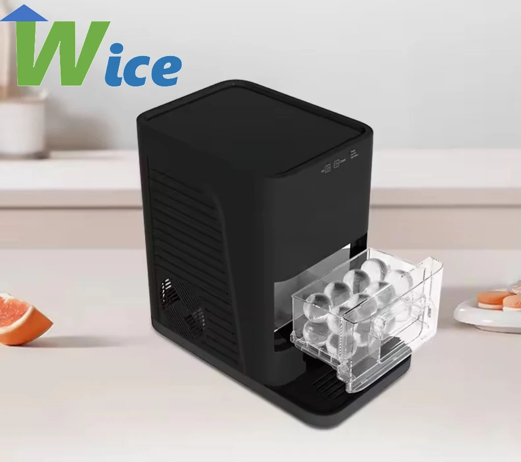 40pcs 5cm Clear Ice Ball Maker for Cocktail Auto Self Cleaning Easy Operation Household Ice Machine for Professional Bar Pro