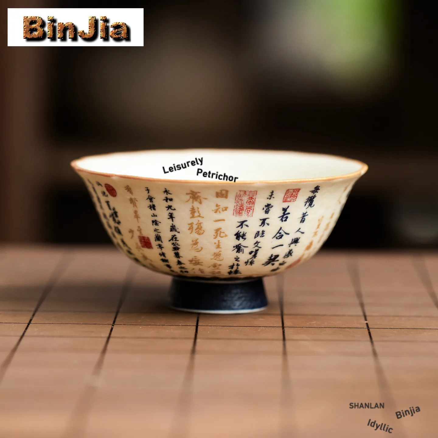 65ml Handwritten Poems Teacup Boutique Tea Bowl Cute Cup Tea-tasting Smelling Cup Jianzhan Master Cups Tea Ceremony Supplies