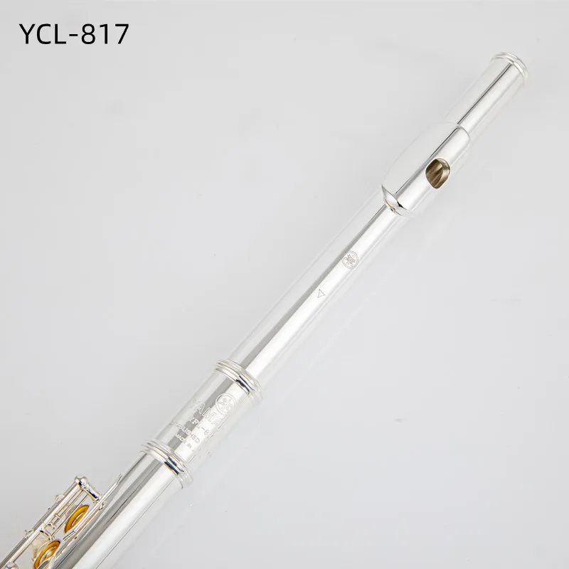 Made in Japan 877 817 flute 16/17 Holes Silver Plated Transverse Flauta obturator C Key with E key music instrument