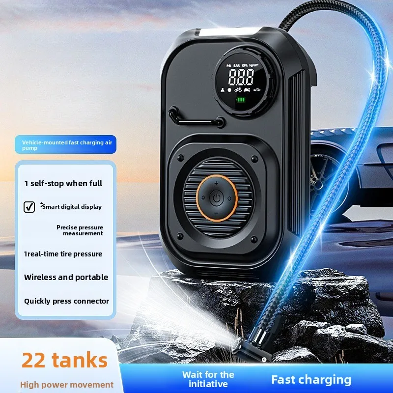 

Intelligent Wireless Car Air Pump Portable Motorcycle Air Pump Automatic Charging and Stopping High-power Air Pump