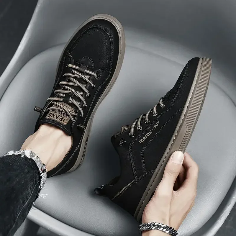 Men's Casual Shoes Luxury Artificial Leather Sports Loafers Sneakers For Men Comfortable Fashion Outdoor Driving Shoes Footwear