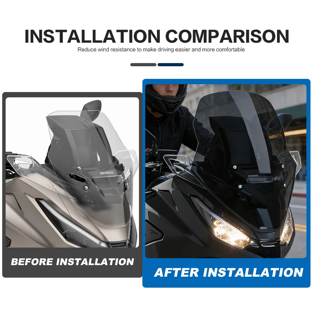 New 2025 2026 NT 1100 Motorcycle Dedicated Front Windshield Raised And Widened For Honda NT1100 NT 1100 Modification Windshield