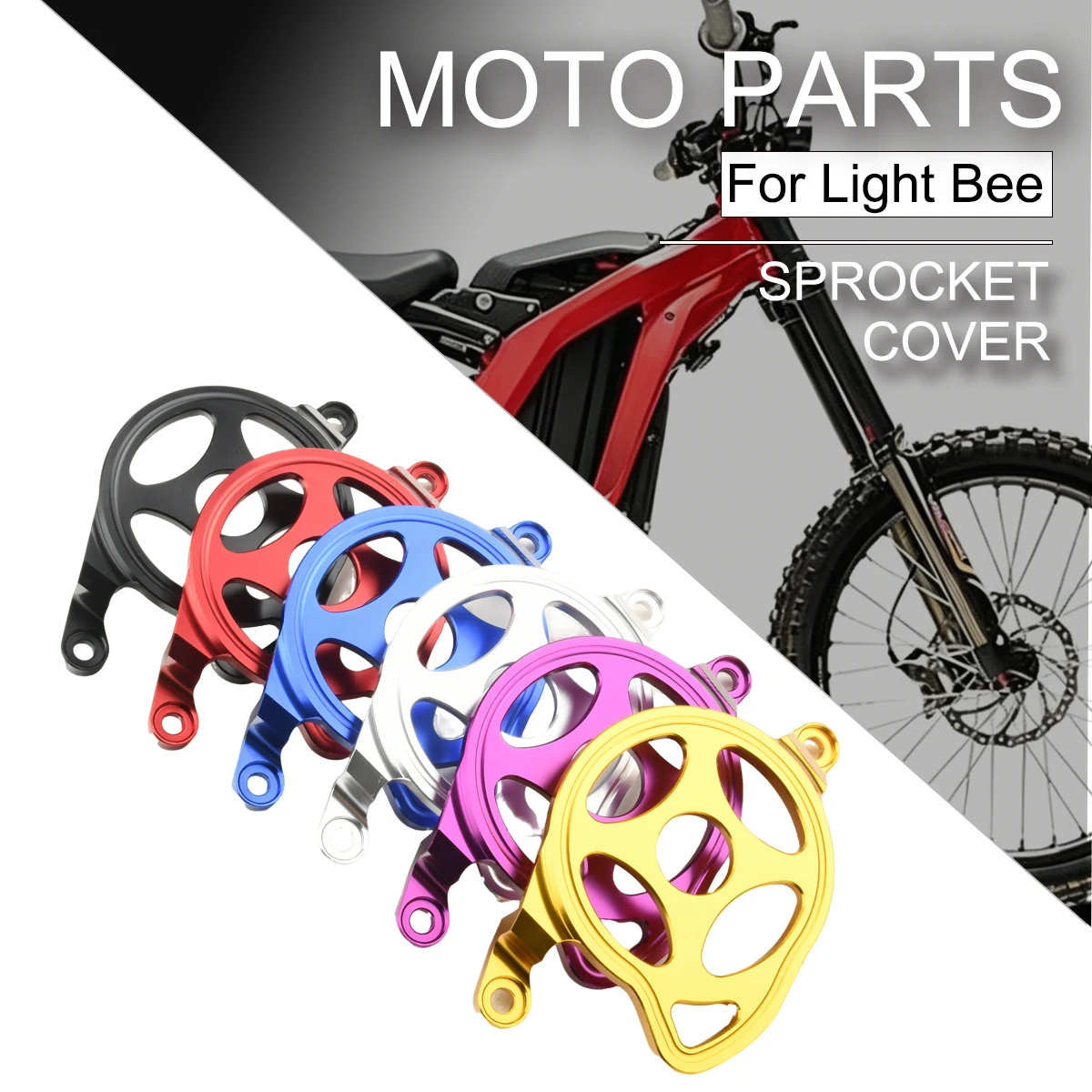 Elektrisches Motorrad CNC-Motorgehäuseschutzabdeckung für Segway X160 X260 und Surron Light Bee L1E S X Motor-Kettenradabdeckung