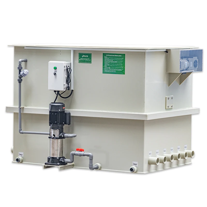 QihangRAS PM-150 Rotary Drum Filter 150m3/hr Food Grade PP 400W Motor for Aquaculture & Waste Water Treatment