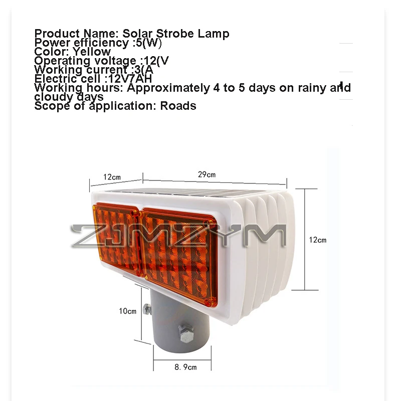 تعمل بالطاقة الشمسية بقيادة ضوء إحترافي مقاوم للماء منارة LED تحذير ضوء مصباح سلامة البناء الأحمر والأزرق ضوء وماض
