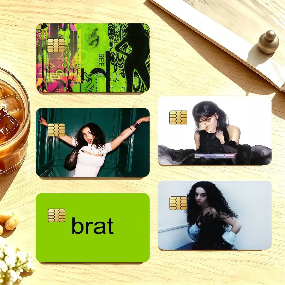 Singer C-Charli XCX Credit Card Skin Stickers For Bank Card Bus Metro Cards Waterproof Anti-Scratch Gift 4PCS
