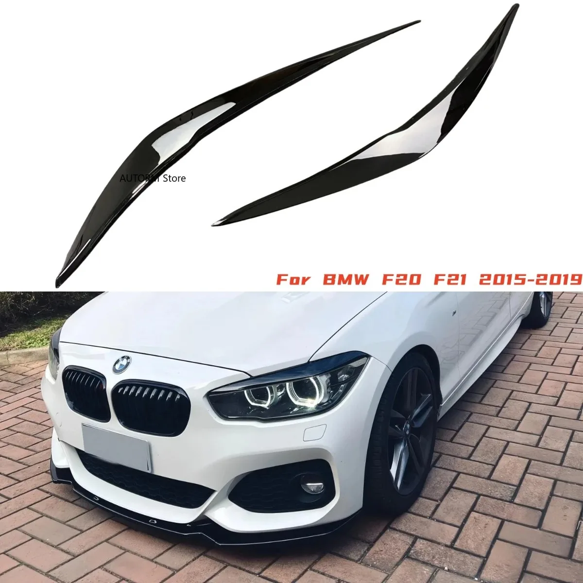 

Для BMW 1 серии F20 F21 16i 118i 120i 125i M135i M140i 2015-2019 пара фар, декоративная крышка для бровей и век